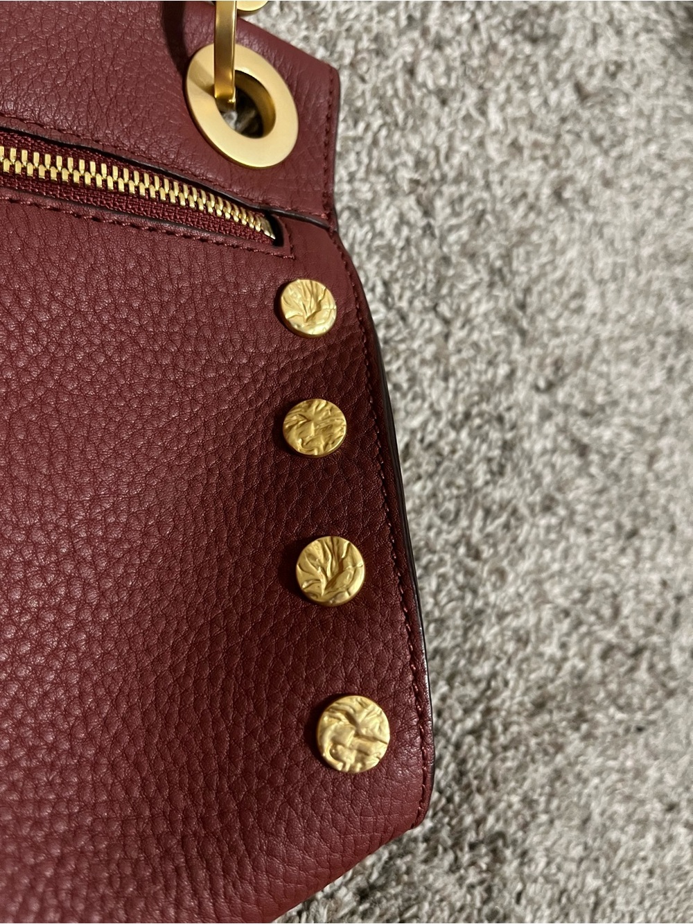 Hammitt Tony Small Maroon Burgundy Gold Hardware Crossbody - Picture 4 of 11
